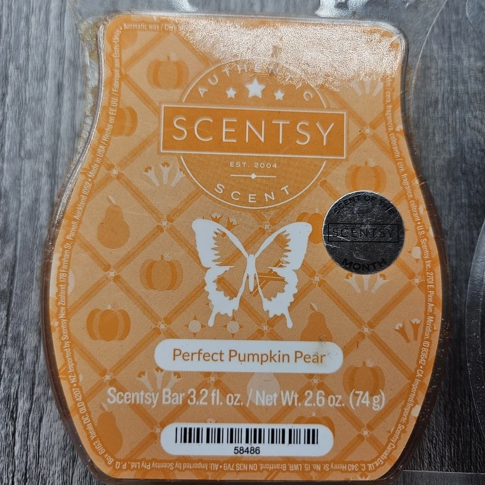 Scentsy Melting Wax Sweet Pea Vanilla,  Mystery Man, Pumpkin Pear